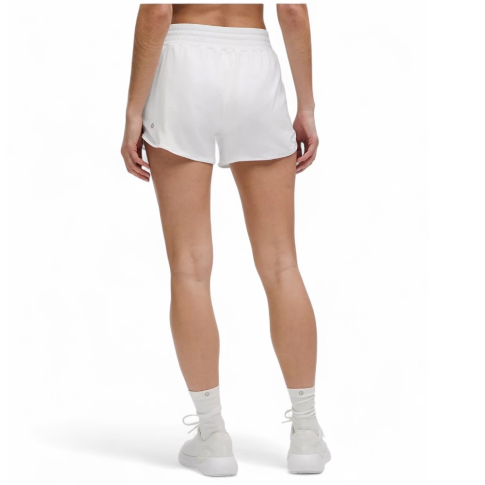 Lululemon Hotty Hot High Rise 4" Lined Shorts NWT White Swift Fabric Size 10 T - Picture 2 of 10